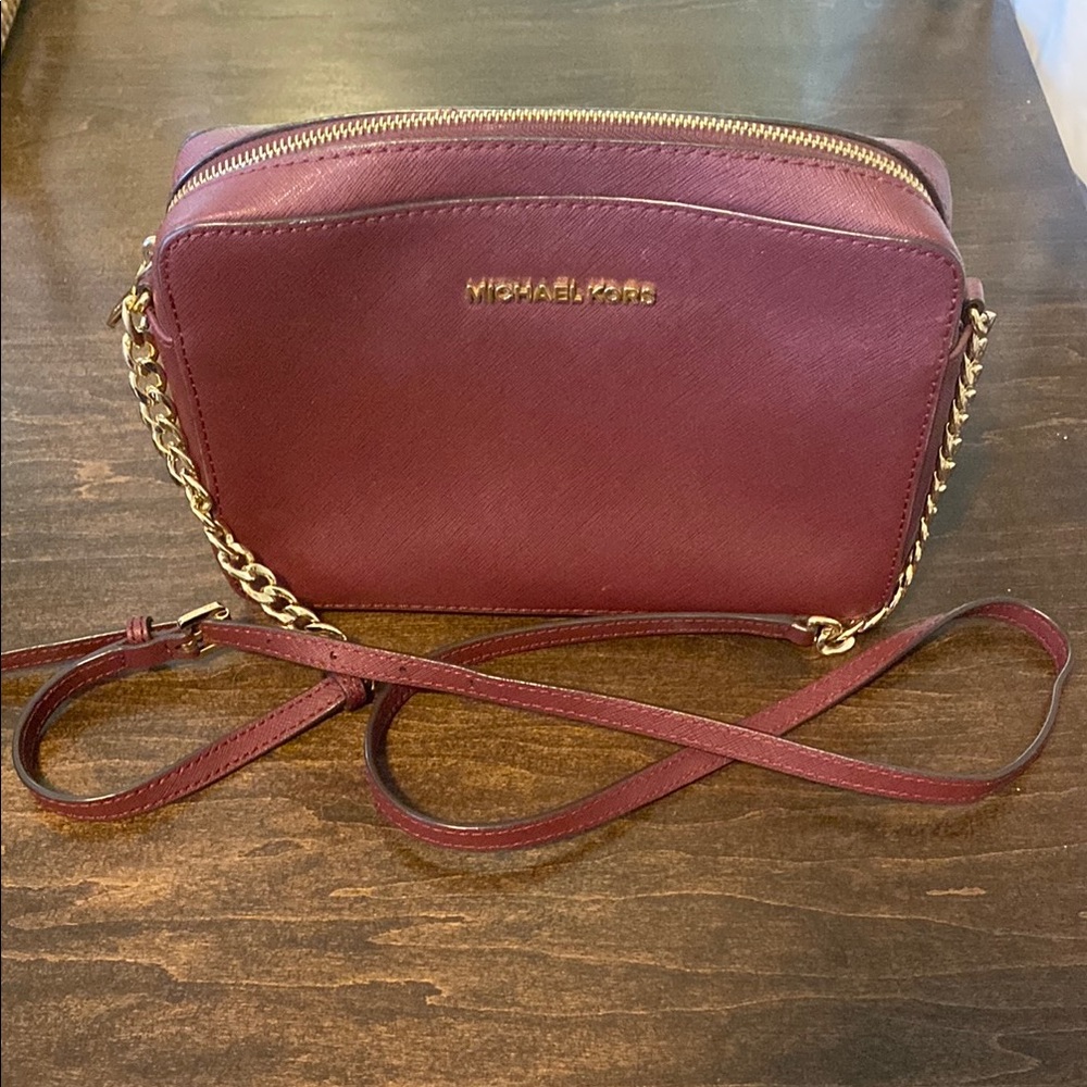 Michael Kors Burgundy Crossbody Bag